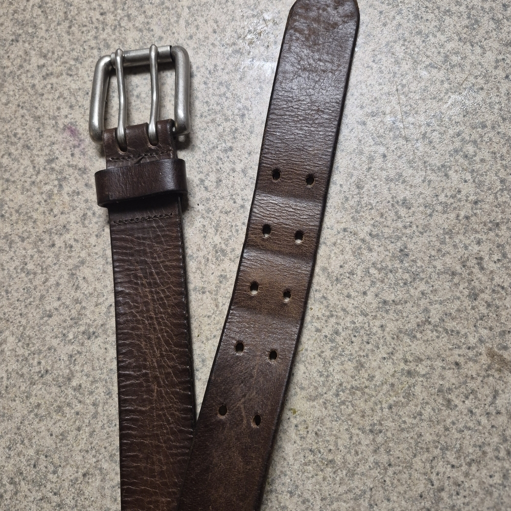 Classic Dark Brown Leather Belt